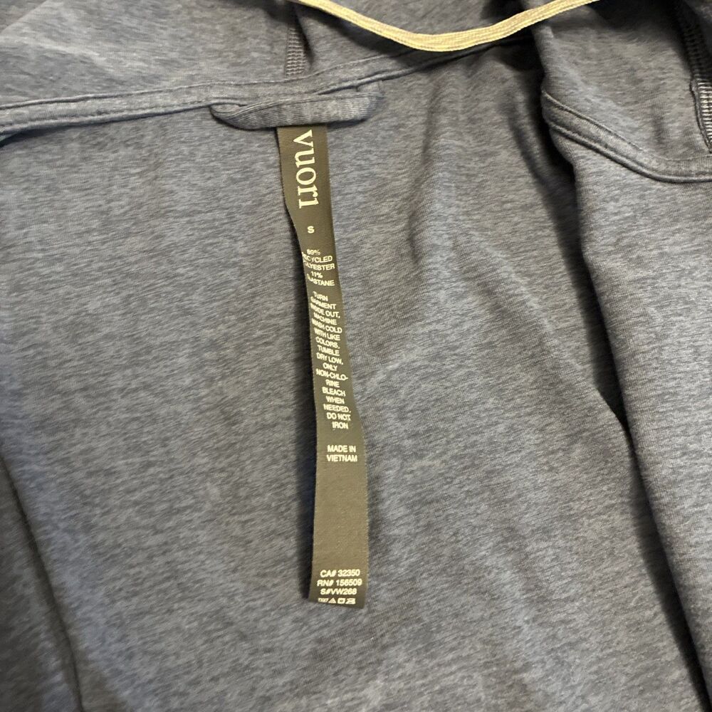 VUORI Women’s Halo 2.0 Performance Hoodie Slate Blue Full Zip Jacket Pockets - Picture 8 of 14